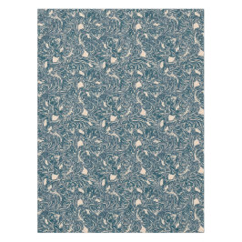 Elegant Teal Botanical Swirl Seamless Pattern Tischdecke