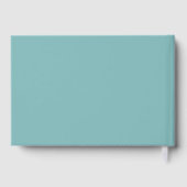 Elegant Teal Geometric Gästebuch (Rückseite)