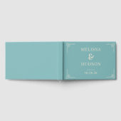 Elegant Teal Geometric Gästebuch (Voll)