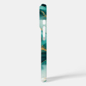 Elegant Teal Gold Watercolor Case (Rückseite / Links)