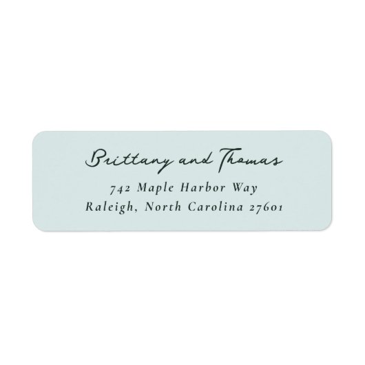 Elegant Teal Minimalist Calligraphy (Vorne)