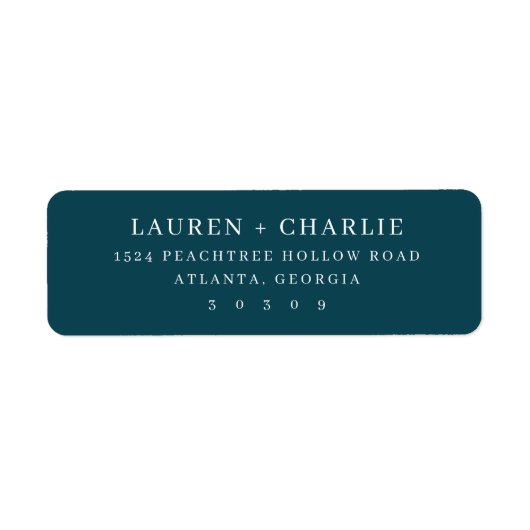 Elegant Teal Minimalist Invitation (Vorne)