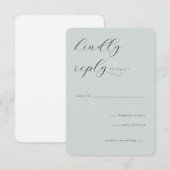 Elegant Teal RSVP Card Karte (Vorne/Hinten)