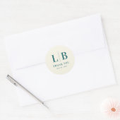 Elegant Teal Serif Wedding Thank You Sticker (Umschlag)