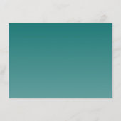 Elegant Teal Typographic Begleitkarte (Rückseite)