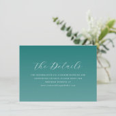 Elegant Teal Typographic Begleitkarte (Stehend Vorderseite)
