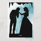 Elegant Teal Watercolor Wedding Invitation Einladung (Rückseite)