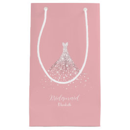 Elegant Team Bride Diamond Dress Pink Kleine Geschenktüte