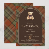 Elegant Teddy Bear Luxury Vintage Baby Shower Einladung (Vorne/Hinten)