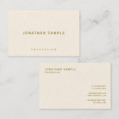 Elegant Template Business Cards Gold Text Luxury Visitenkarte (Vorne/Hinten)