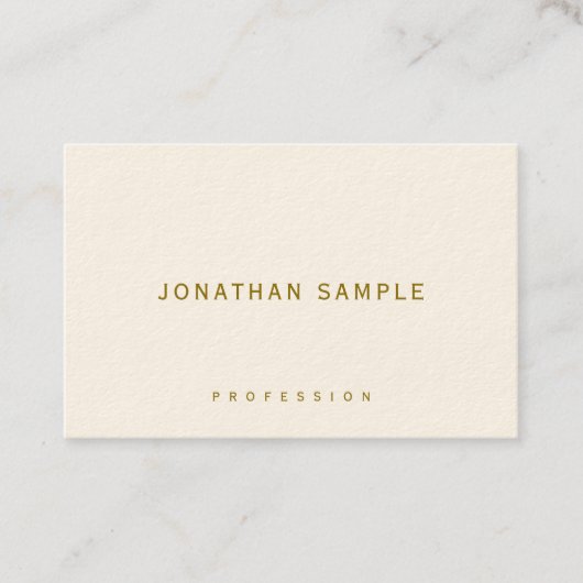 Elegant Template Business Cards Gold Text Luxury Visitenkarte (Vorderseite)