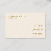 Elegant Template Business Cards Gold Text Luxury Visitenkarte (Rückseite)