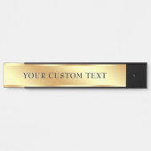 Elegant Template Custom Text Gold Office School Türschild (Vorderseite )