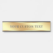 Elegant Template Custom Text Gold Office School Türschild (Vorderseite )