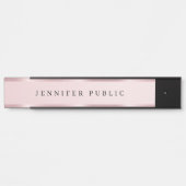 Elegant Template Luxury Rose Gold Glamour Custom Türschild (Vorderseite )