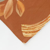 Elegant Terra Cota Pumpkin Herbst Blumenmuster Fleecedecke (Ecke)