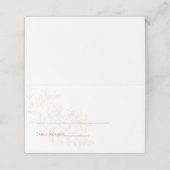 Elegant Terra Cotta Simple Floral Wedding Platzkarte (Außenseite Aufgefaltet)