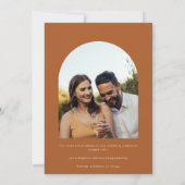Elegant Terracotta 2 Foto Wedding Save the Date (Rückseite)