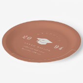 Elegant Terracotta auf dem Monte Tamaro Pappteller (Schrägansicht)