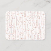 Elegant Terracotta Baby Shower Diaper Raffle Begleitkarte (Rückseite)