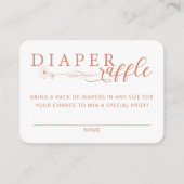 Elegant Terracotta Baby Shower Diaper Raffle Begleitkarte (Vorderseite)