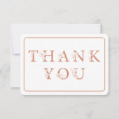 Elegant Terracotta Baby Shower Photo Dankeskarte (Vorderseite)