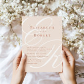 Elegant Terracotta & Beige Monogram Wedding Einladung