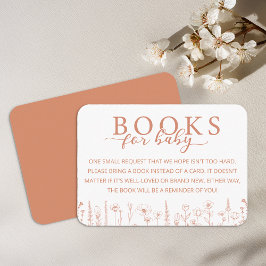 Elegant Terracotta Books for Baby Card Begleitkarte