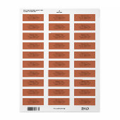 Elegant Terracotta Clay Return Address (Vorne)