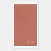 Elegant Terracotta Custom Paper Gästetücher Serviette (Vorderseite)