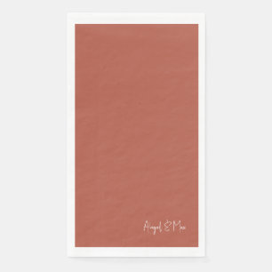 Elegant Terracotta Custom Paper Gästetücher Serviette