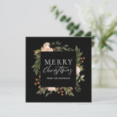 Elegant Terracotta Floral Boho Weihnachten (Stehend Vorderseite)