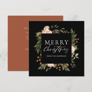 Elegant Terracotta Floral Boho Weihnachten