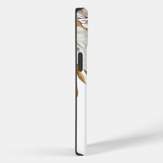 Elegant Terracotta Florals Monogramm Anfangsname Case-Mate iPhone Hülle (Rückseite / Rechts)