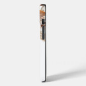 Elegant Terracotta Florals Monogramm Anfangsname Case-Mate iPhone Hülle (Rückseite / Links)