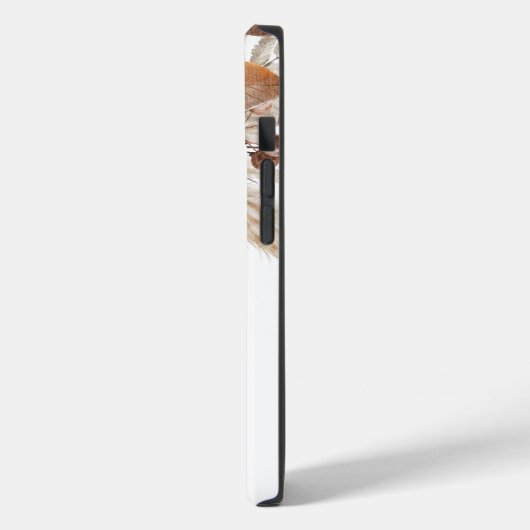 Elegant Terracotta Florals Monogramm Anfangsname Case-Mate iPhone Hülle (Rückseite / Links)