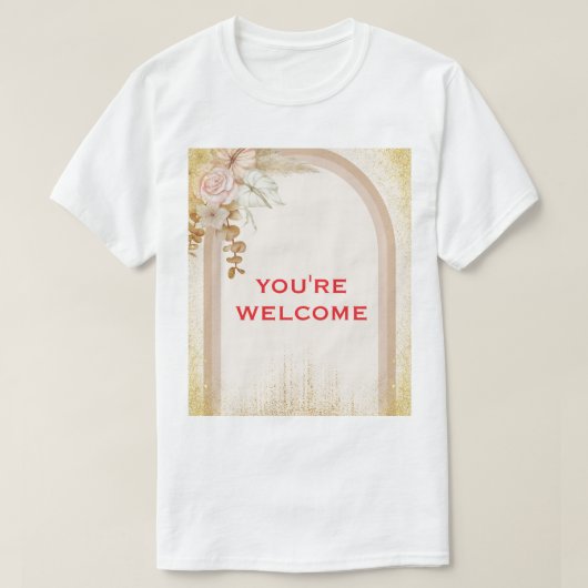 Elegant Terracotta Flower Graphic Tee (Design vorne)