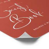 Elegant Terracotta Gästebuch Hochzeitszeichen (Ecke)