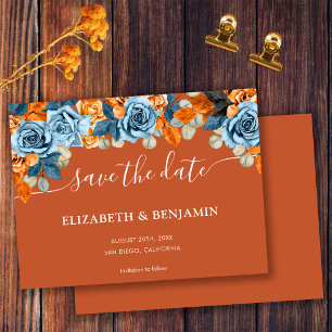 Elegant Terracotta Grüne Hochzeit von Marine und R Save The Date