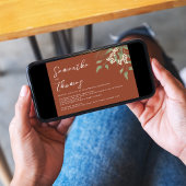 Elegant Terracotta Grünpflanzen Foliage Blätter Einladung