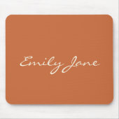 Elegant Terracotta Handgeschriebener Skriptname Be Mousepad (Vorne)