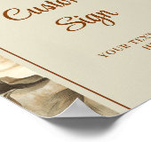 Elegant Terracotta Ivory Sage Floral Custom 8x10 Poster (Ecke)