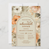 Elegant Terracotta Ivory Sage Floral Rehearsal  Einladung (Vorderseite)