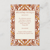 Elegant Terracotta Mexican Talavera Hochzeitsdetai Begleitkarte (Vorderseite)