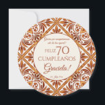 Elegant Terracotta Mexican Talavera Vielen Dank Einladung<br><div class="desc">Mexican Talavera Terracotta Marrone braun elegante Dankkarten,  Hochzeitskarten,  Schattierungen von braunen Talavera Party Dankeschön Karten,  Invitaciones de boda marrón talavera mexicana</div>