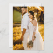 Elegant Terracotta mit Blätter Boho Wedding Foto Einladung (Rückseite)
