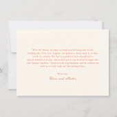 Elegant Terracotta Modern Classic Wedding Dankeskarte (Rückseite)