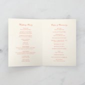 Elegant Terracotta Modern Classic Wedding Programm (Innenseite)