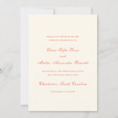 Elegant Terracotta Modern Classic Wedding Save The Date (Vorderseite)