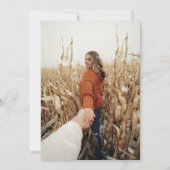 Elegant Terracotta Modernes Minimales Script-Foto Einladung (Rückseite)